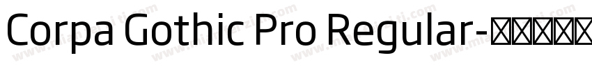 Corpa Gothic Pro Regular字体转换
